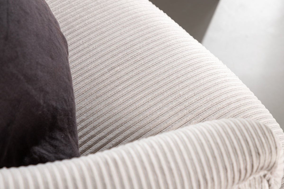 Designer Lounge Fauteuil Rivano – Cord-Loungechair in Beige