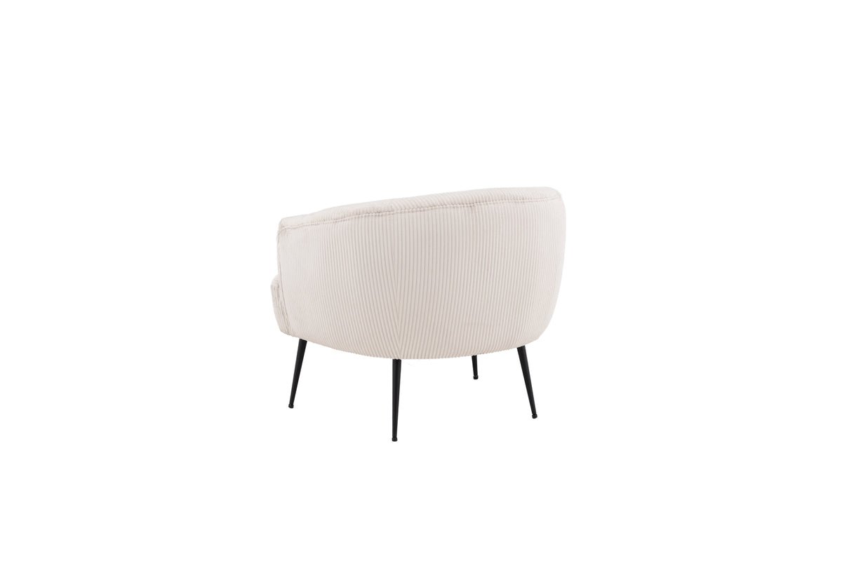 Designer Lounge Fauteuil Rivano – Cord-Loungechair in Beige