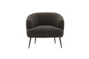 Designer loungestoel Maleno – Bouclé-relaxstoel in Antraciet