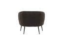 Designer loungestoel Maleno – Bouclé-relaxstoel in Antraciet