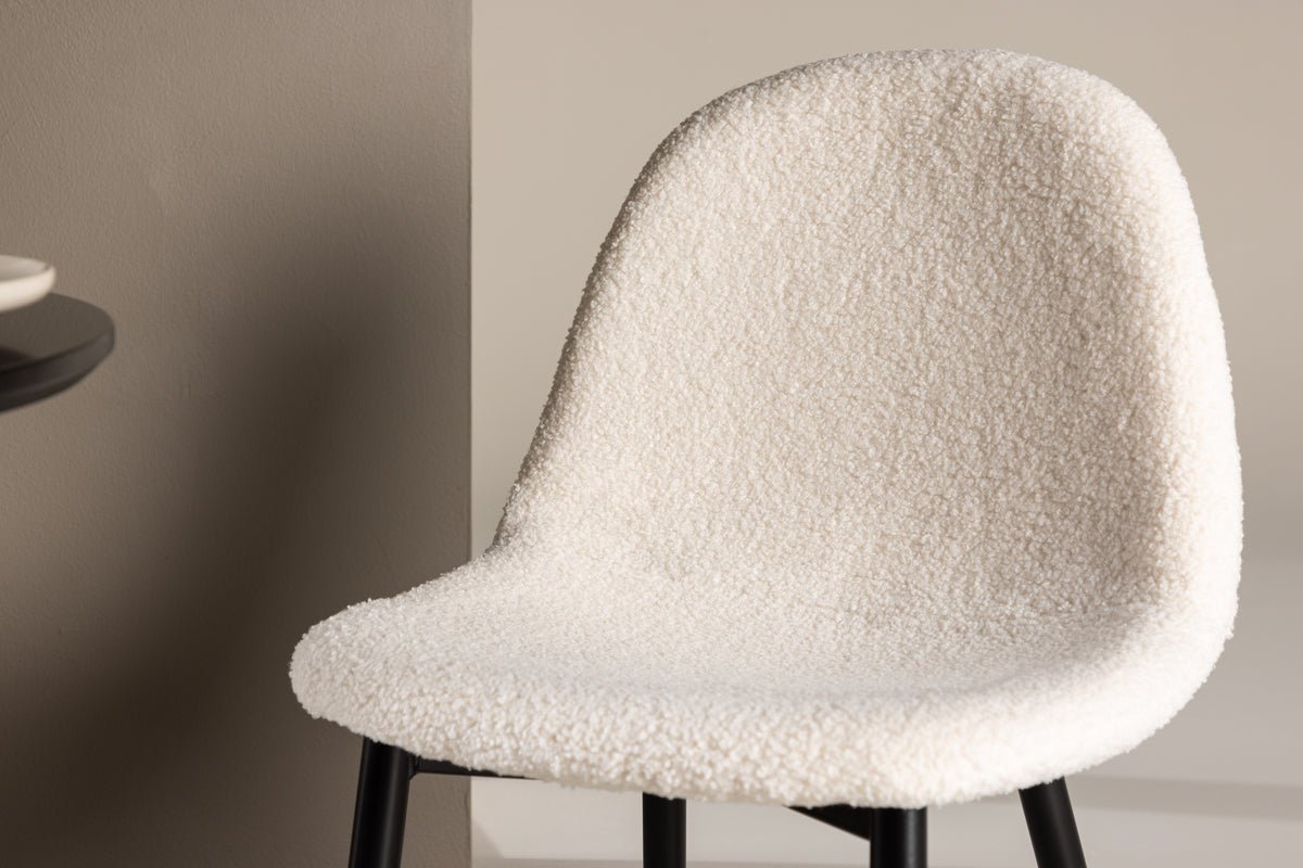 Kinderstoel Pola – 2-delige set in Wit met zwarte poten