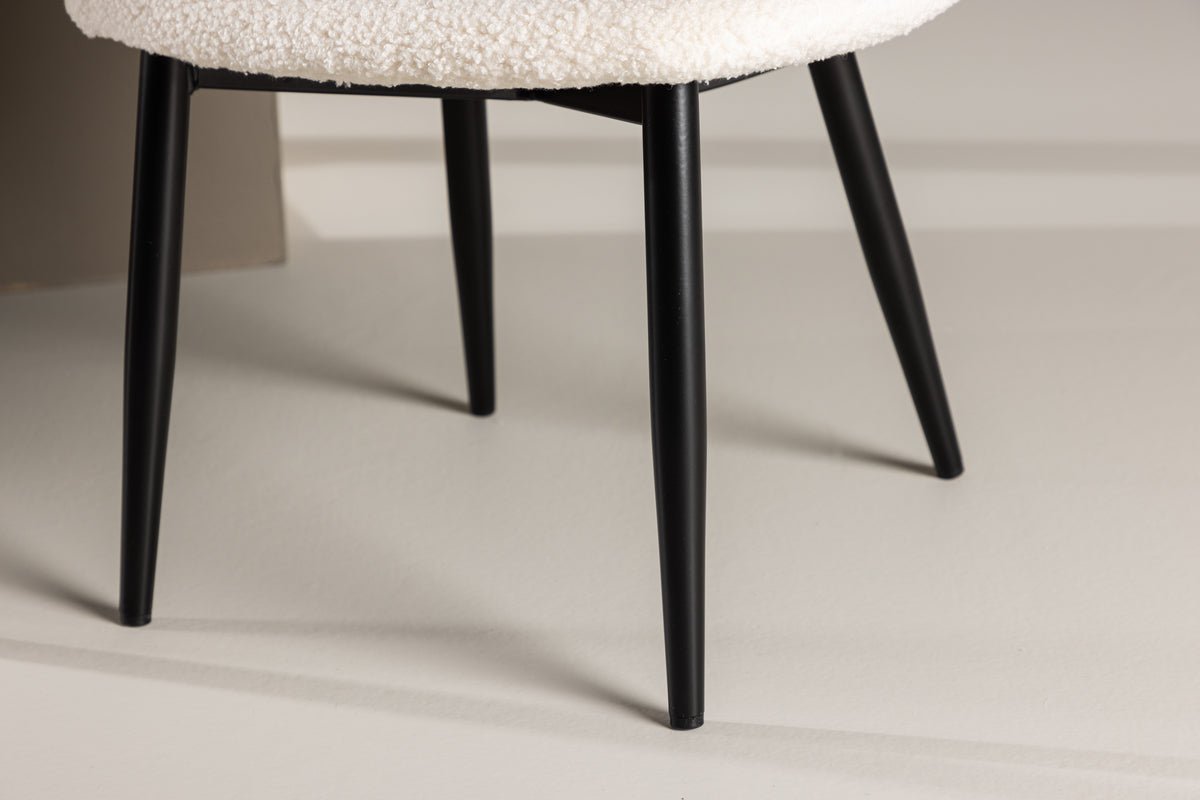 Kinderstoel Pola – 2-delige set in Wit met zwarte poten