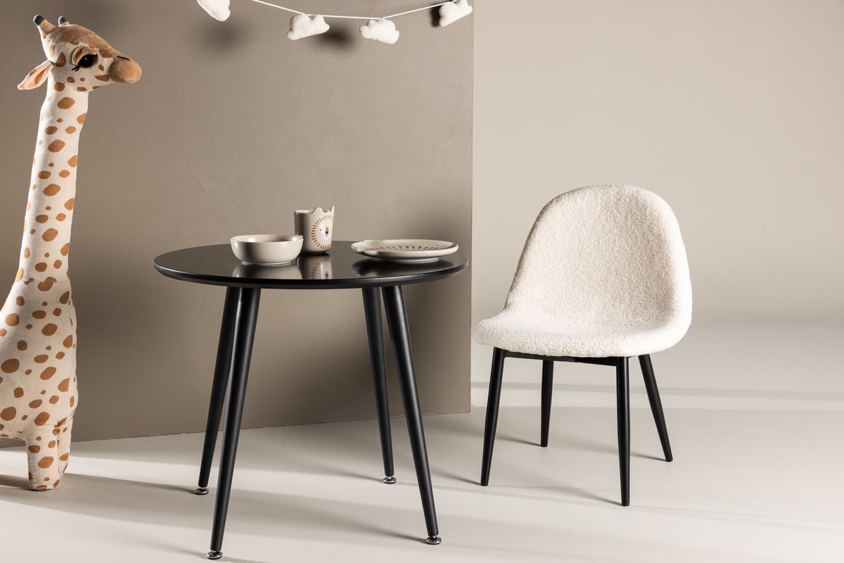 Ronde Kindertafel NILO – Stijlvolle Speeltafel in Zwart