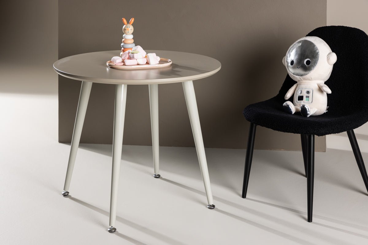 Ronde kindertafel NILO – Scandinavisch design in Beige
