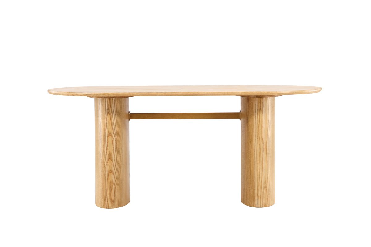 Eettafel Maui - met ovale tafelblad in houtlook