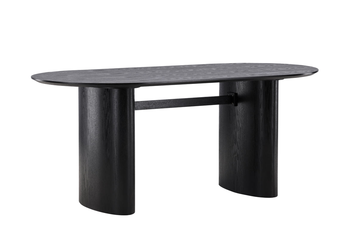 Eettafel Maui - met ovale tafelblad in houtlook