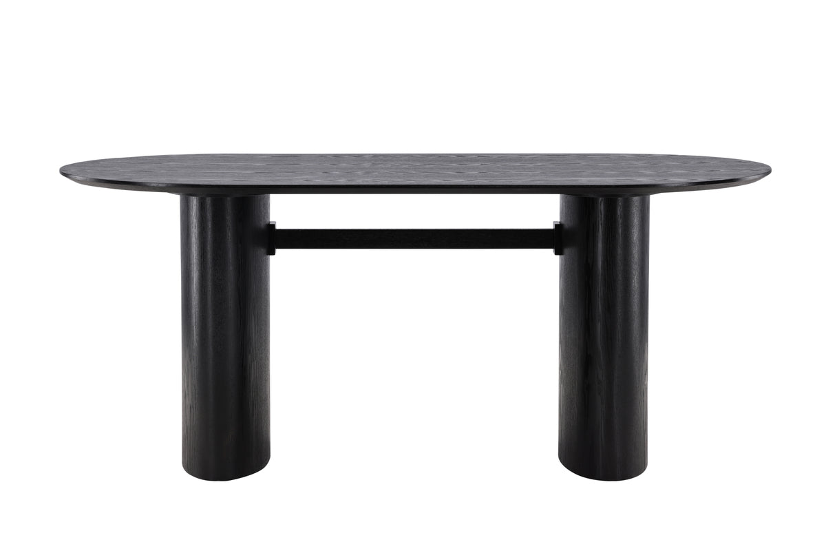 Eettafel Maui - met ovale tafelblad in houtlook