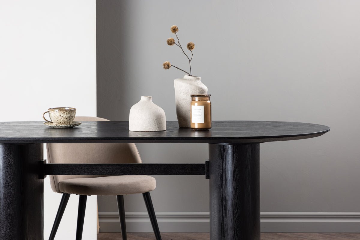 Eettafel Maui - met ovale tafelblad in houtlook