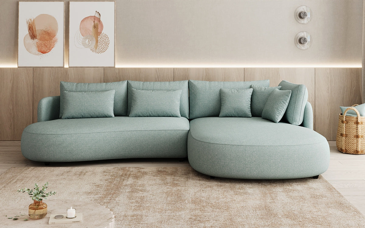 Designer hoekbank Ando Mini in structuurstof