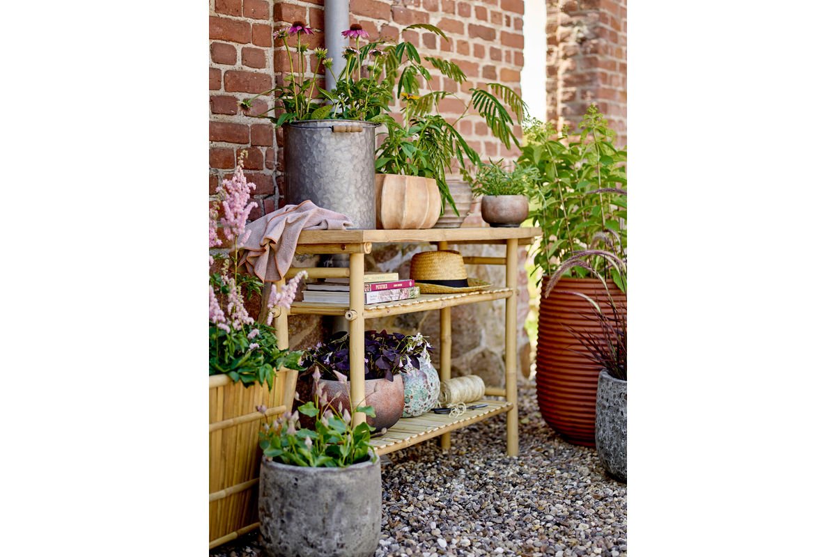 Metalen emmer Borås – Verzinkt ontwerp in Grijs met houten handvat