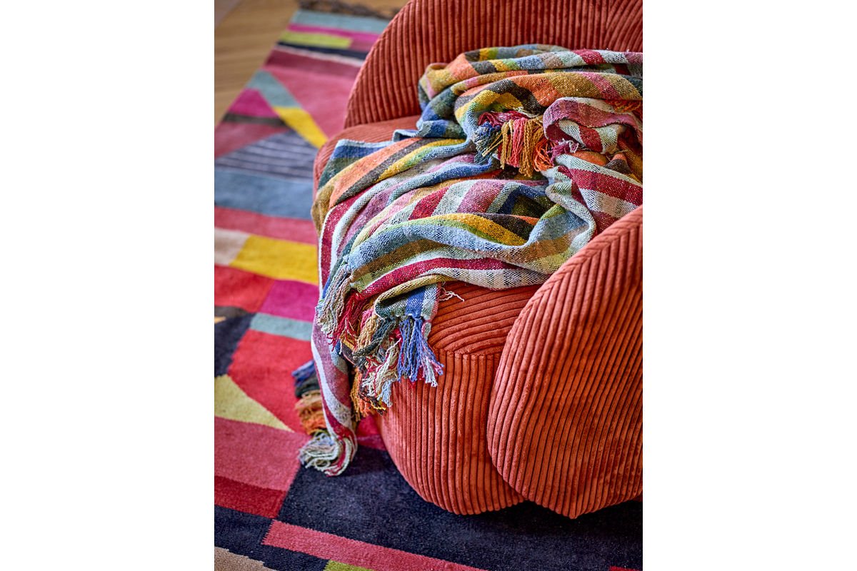 Plaid Tahi - Kleurrijk, van gerecycled katoen