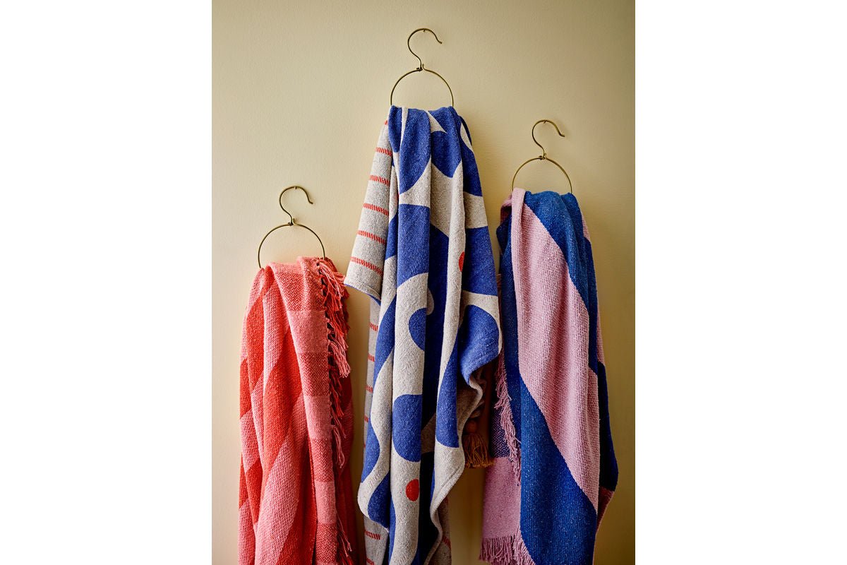 Plaid Kiral - Blauw, van gerecycled katoen