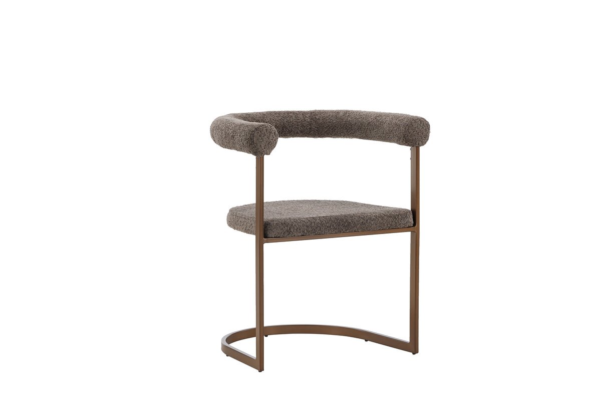 2-delige set - stoel Paje met zachte bouclé bekleding