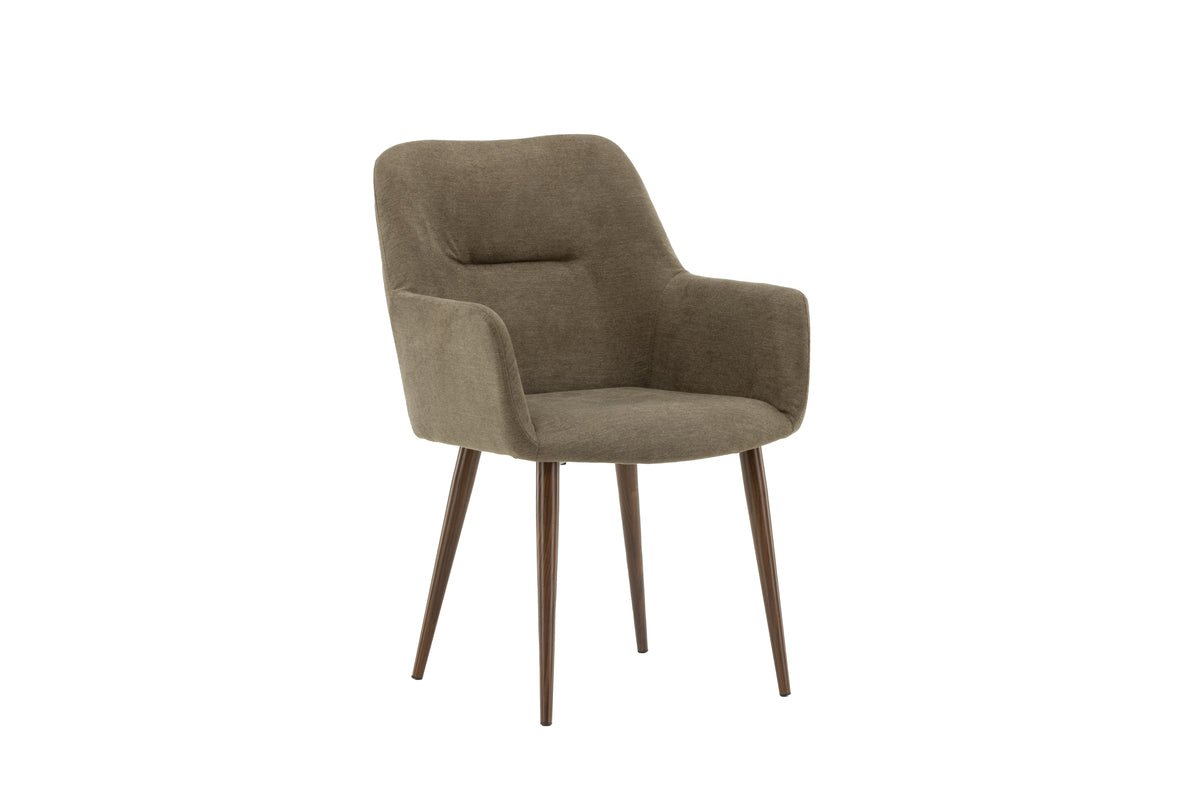 2-delige set - stoel Future met poten in modern walnootbruin