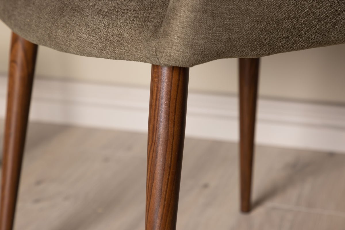 2-delige set - stoel Future met poten in modern walnootbruin