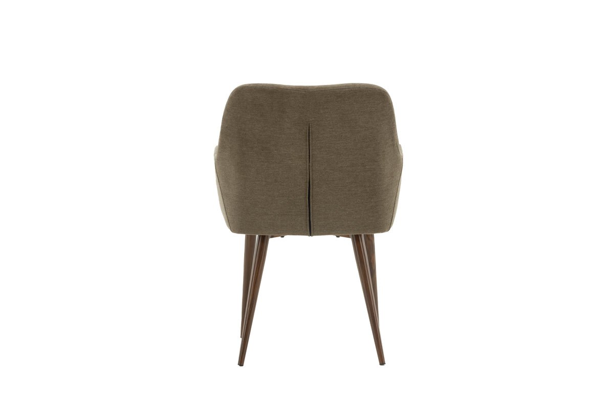 2-delige set - stoel Future met poten in modern walnootbruin