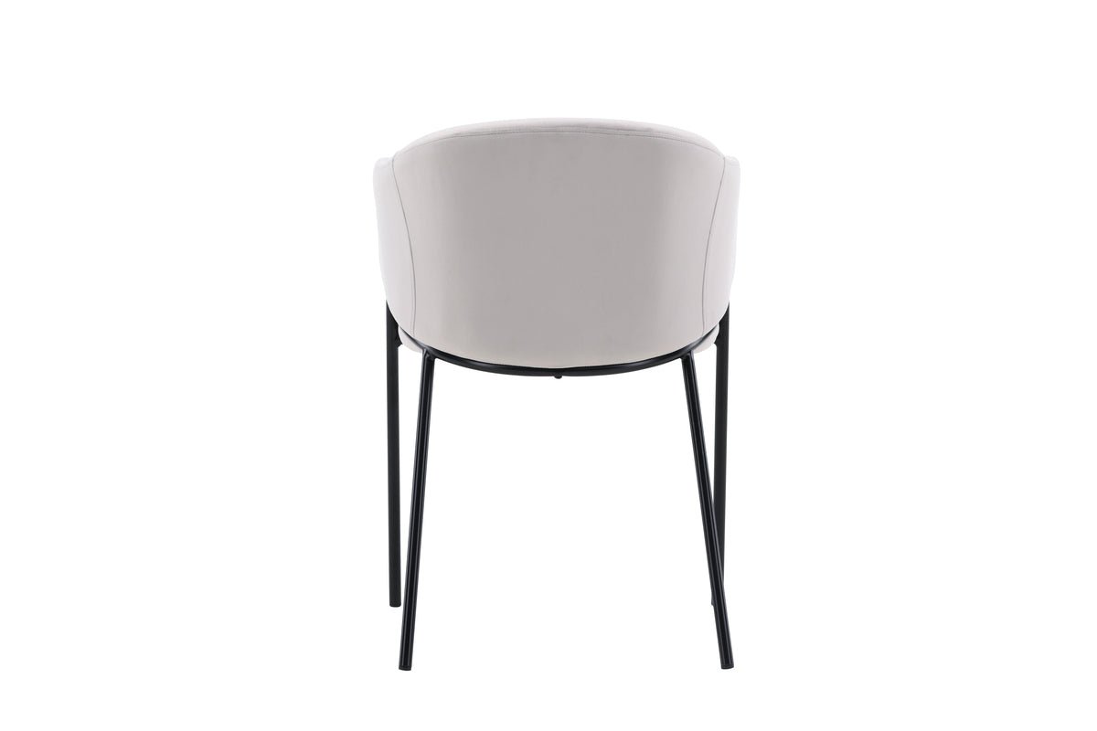 2-delige set - stoel Calyra met lichtgrijze fluwelen stof