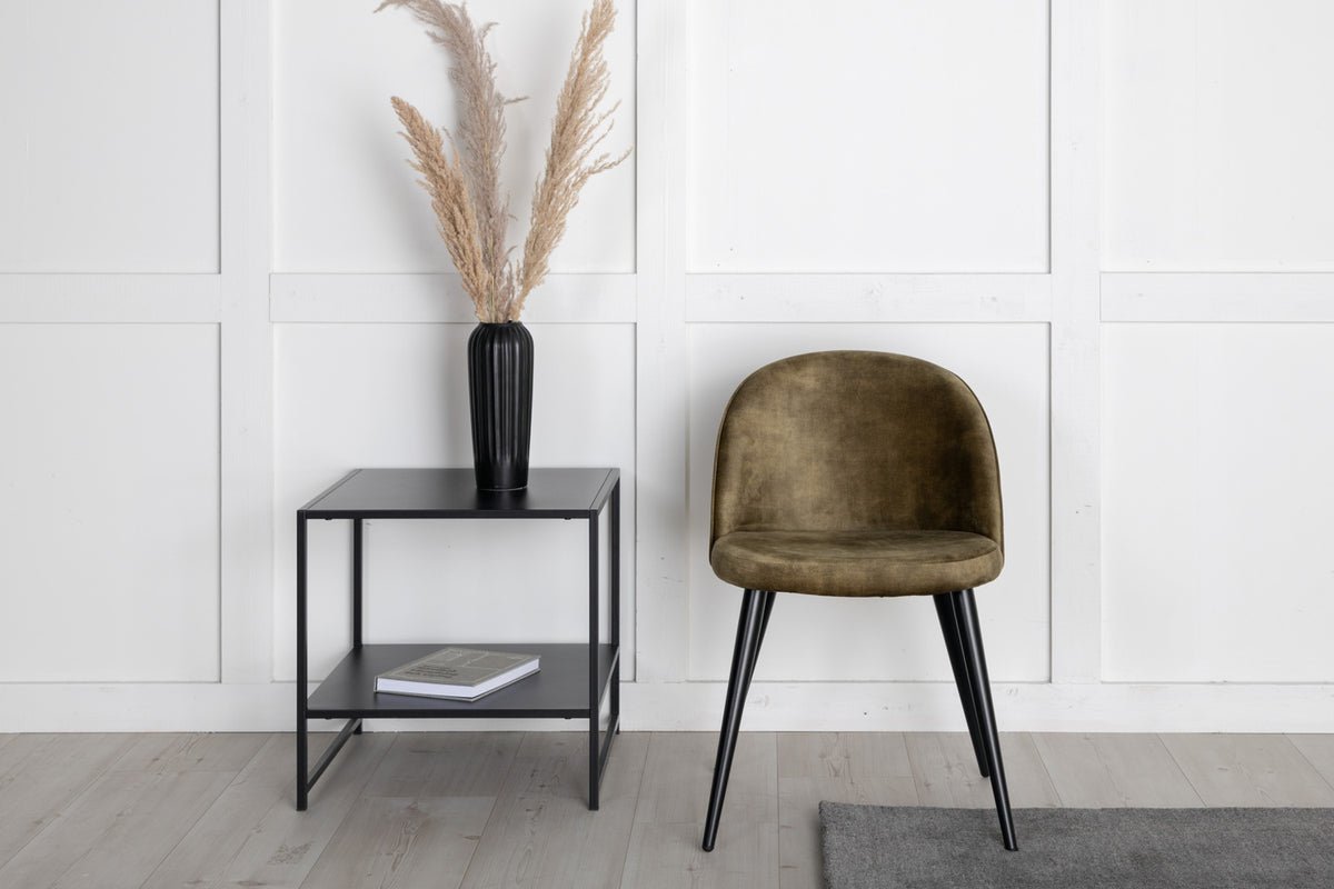 2-delige set - Stoel Philipe met Fluweel in keuze uit 2 kleuren