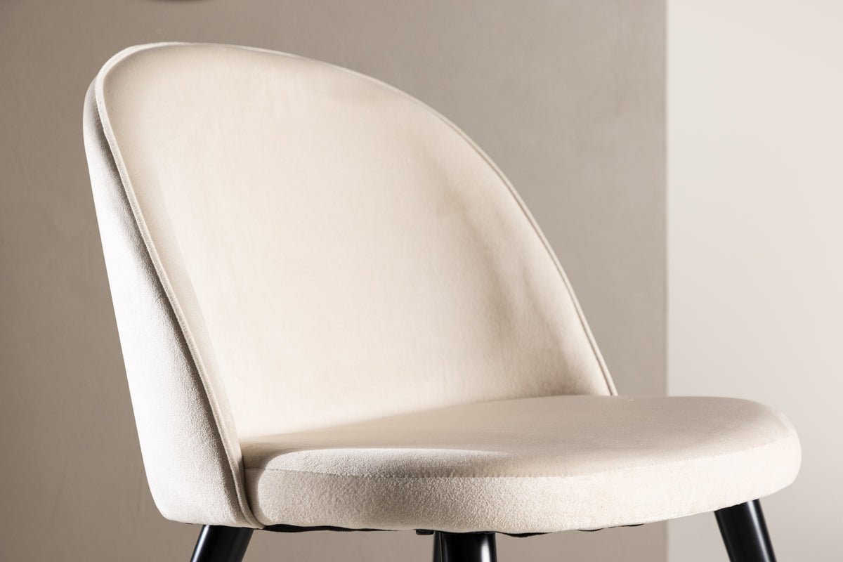 2-delige set - Stoel Philipe met Fluweel in keuze uit 2 kleuren