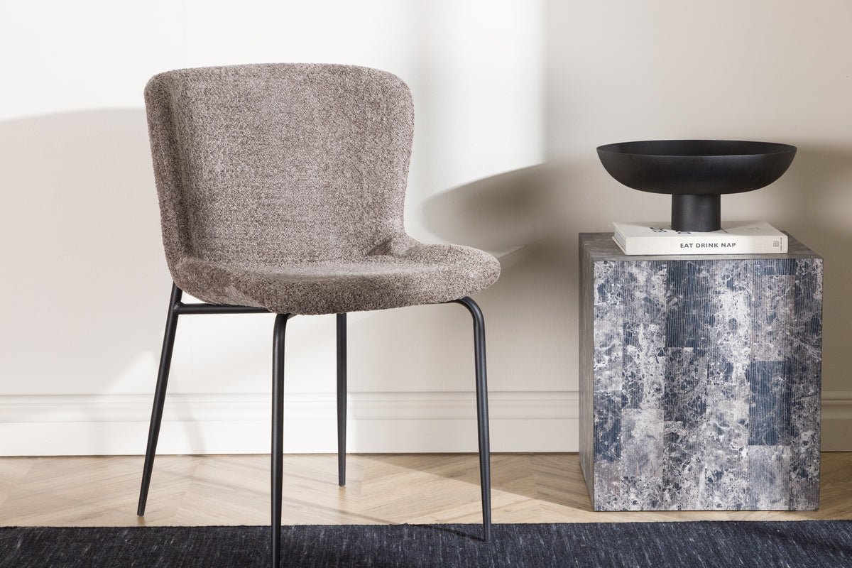 2er Set - Stoel Parisienne met zacht Bouclé