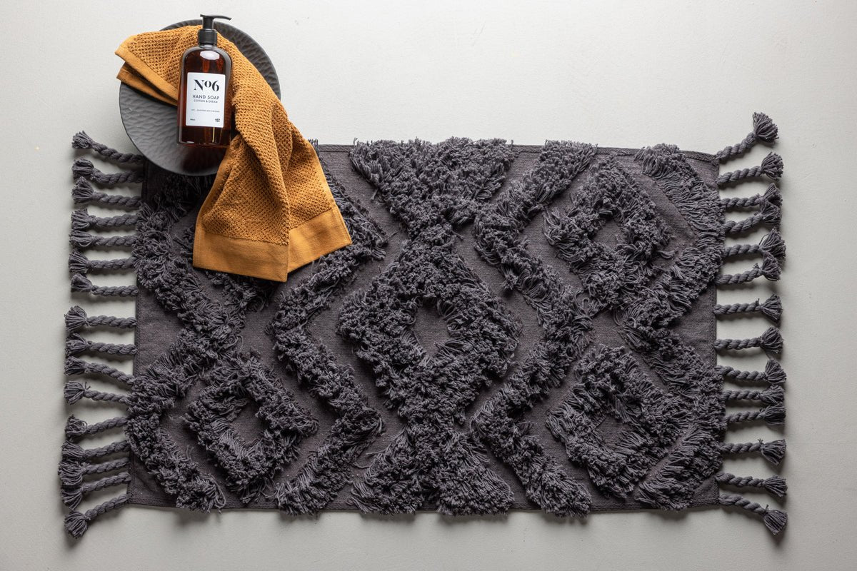 Badmat Savia – 100% katoen in donkergrijs of bruin