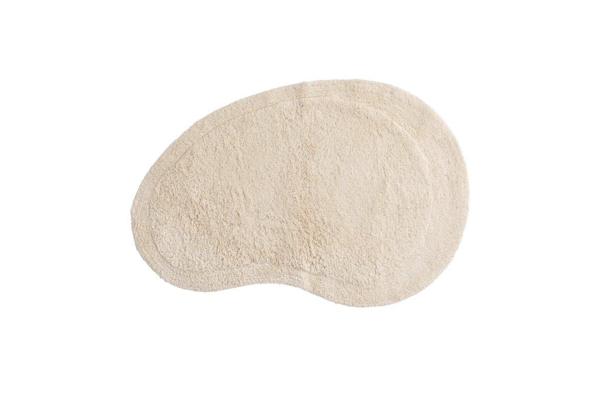 Vloerkleed Noah – handgemaakt in Beige van katoen