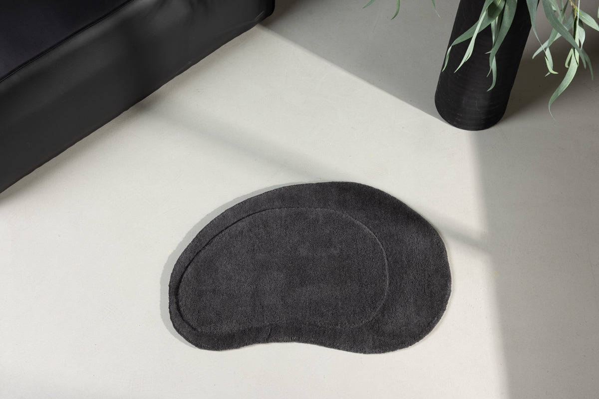 Badmat Aven – van wol in donkergrijs