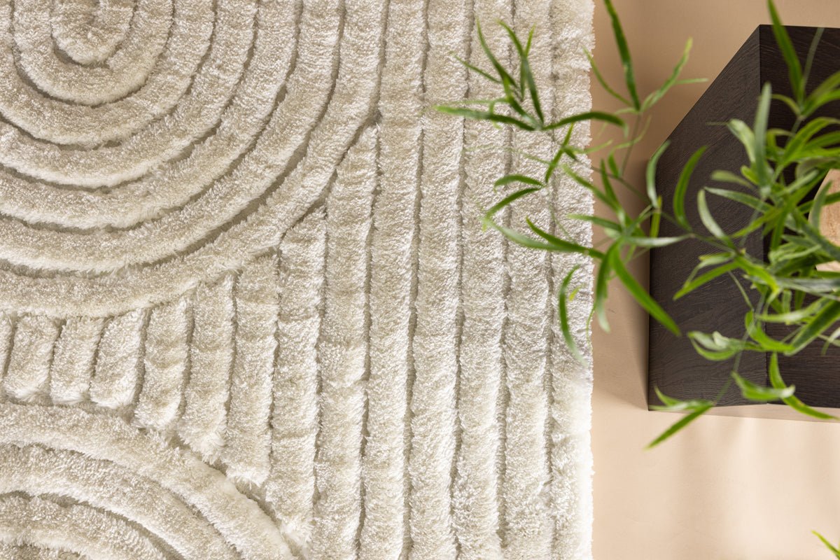 Vloerkleed Elano – voor woonkamer en slaapkamer van polyester & katoen