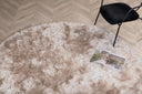 Vloerkleed Anelie – ronde hoogpolige van polyester