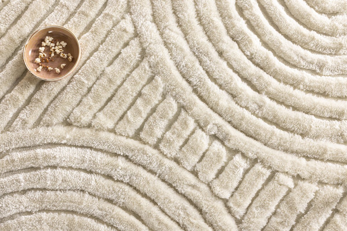 Vloerkleed Paco – met geribbelde structuur van polyester & katoen