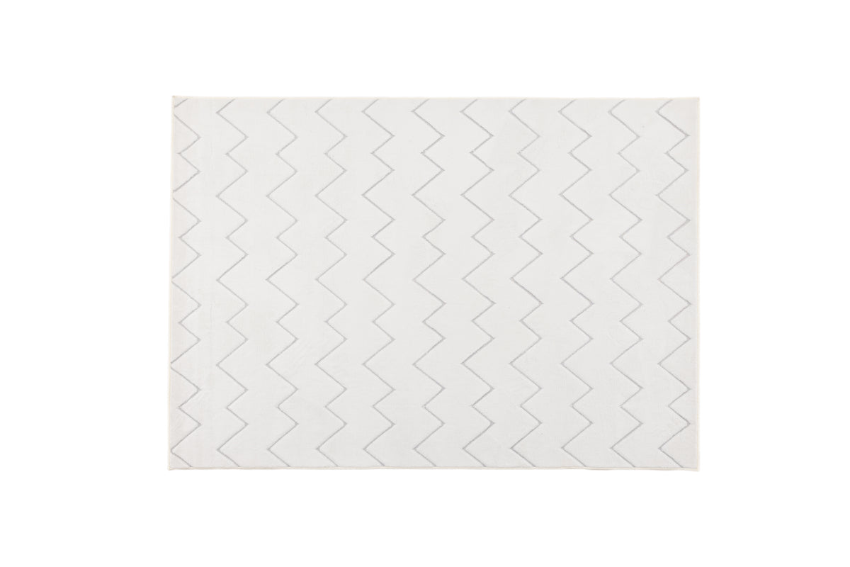 Vloerkleed Lyra – van polyester in wit of bruin