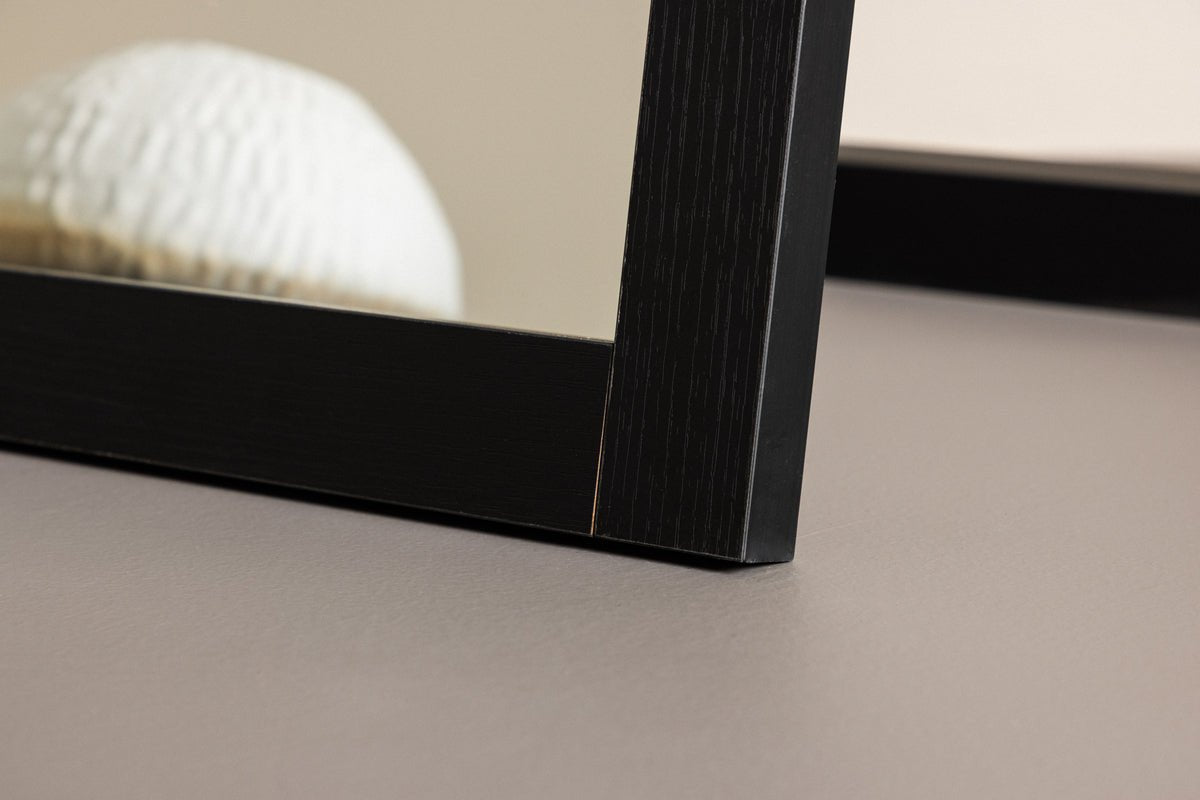 Spiegel Stelina – met standaardvoet en frame in houtlook