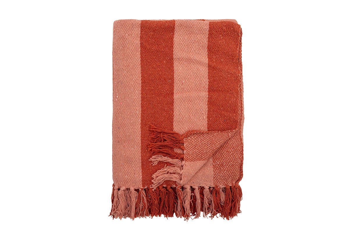 Plaid Niam - Oranje, van gerecycled katoen