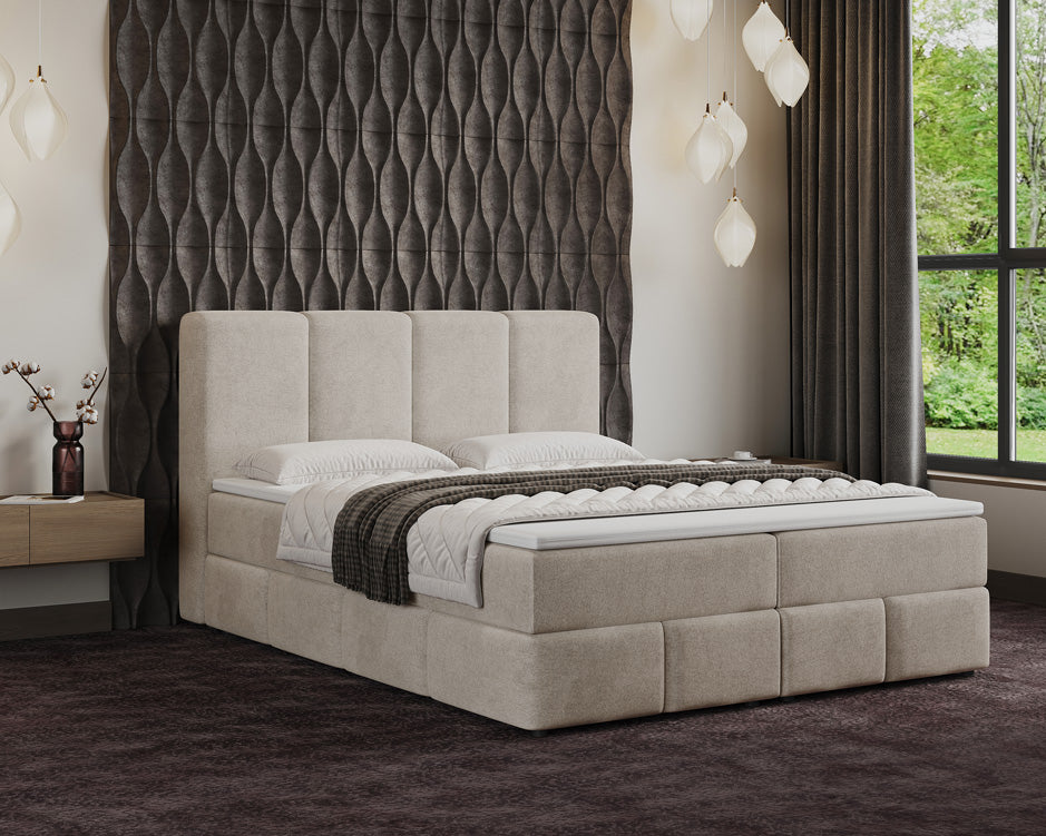 Boxspringbed Venetië Fluweel met opbergruimte