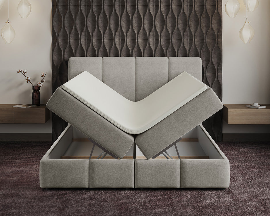 Boxspringbed Venetië Fluweel met opbergruimte