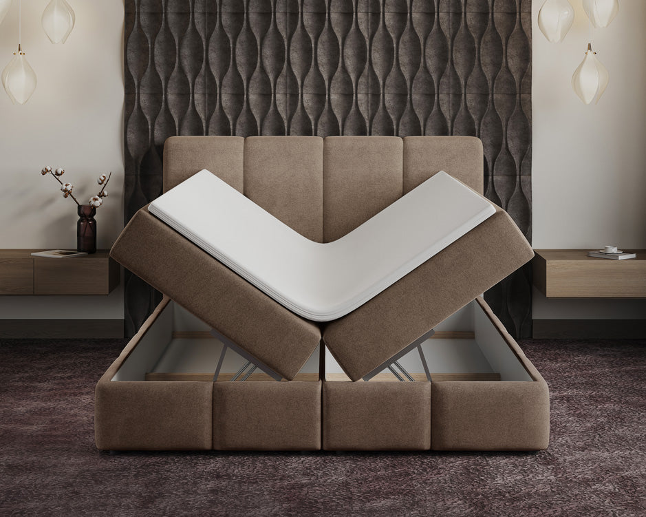 Boxspringbed Venetië Fluweel met opbergruimte