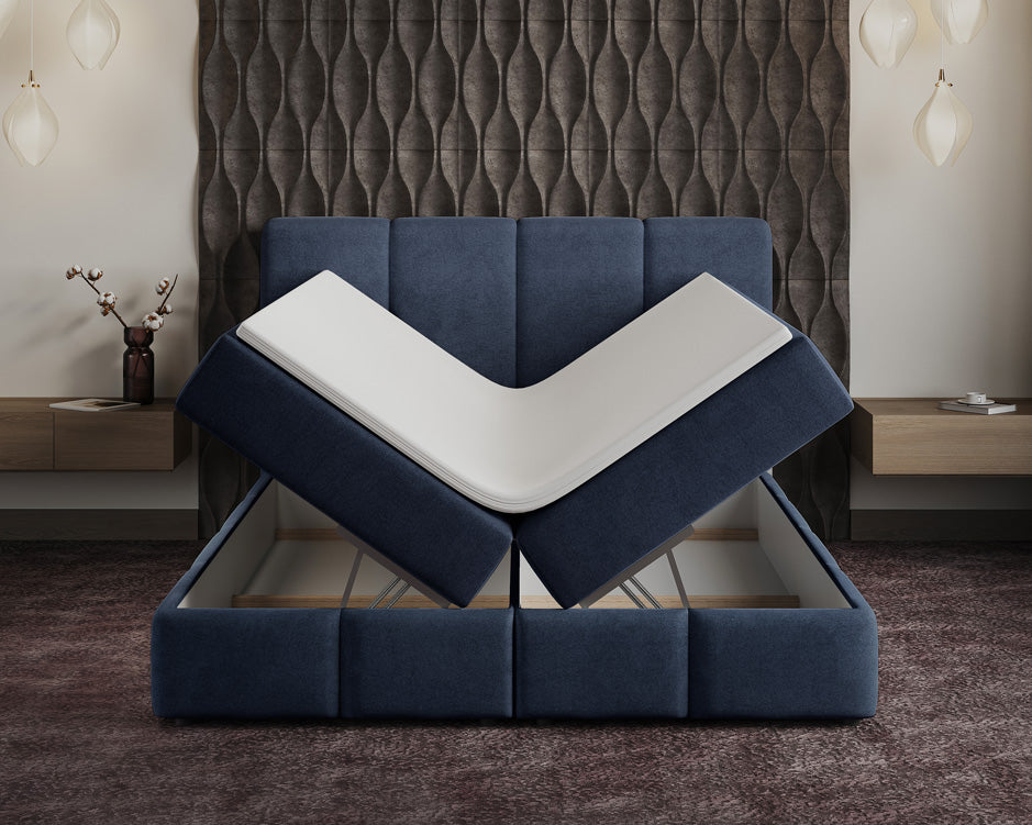 Boxspringbed Venetië Fluweel met opbergruimte