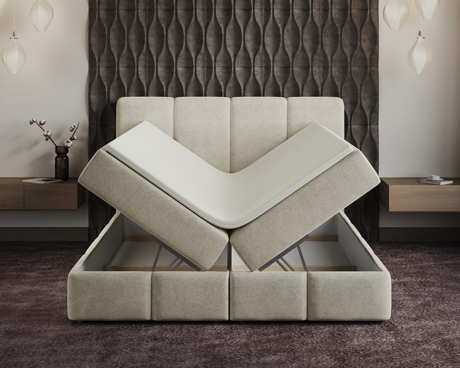 Boxspringbed Venetië Fluweel met opbergruimte