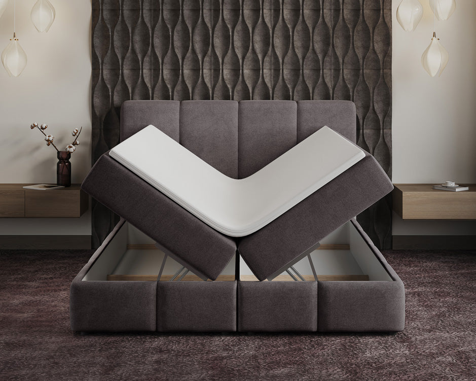 Boxspringbed Venetië Fluweel met opbergruimte