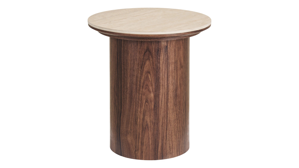 Bijzettafel Lykke - in travertijnlook