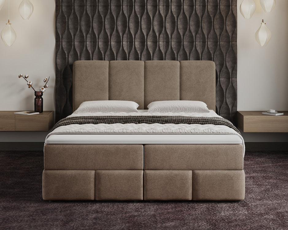 Boxspringbed Venetië Fluweel met opbergruimte