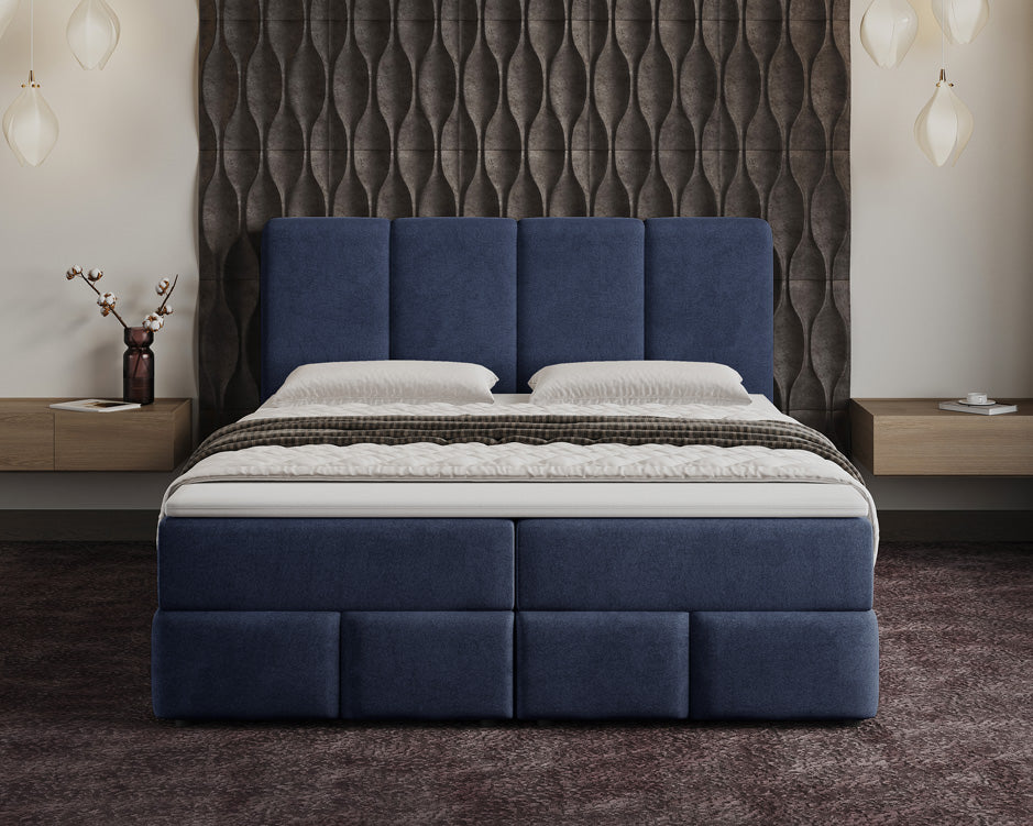 Boxspringbed Venetië Fluweel met opbergruimte