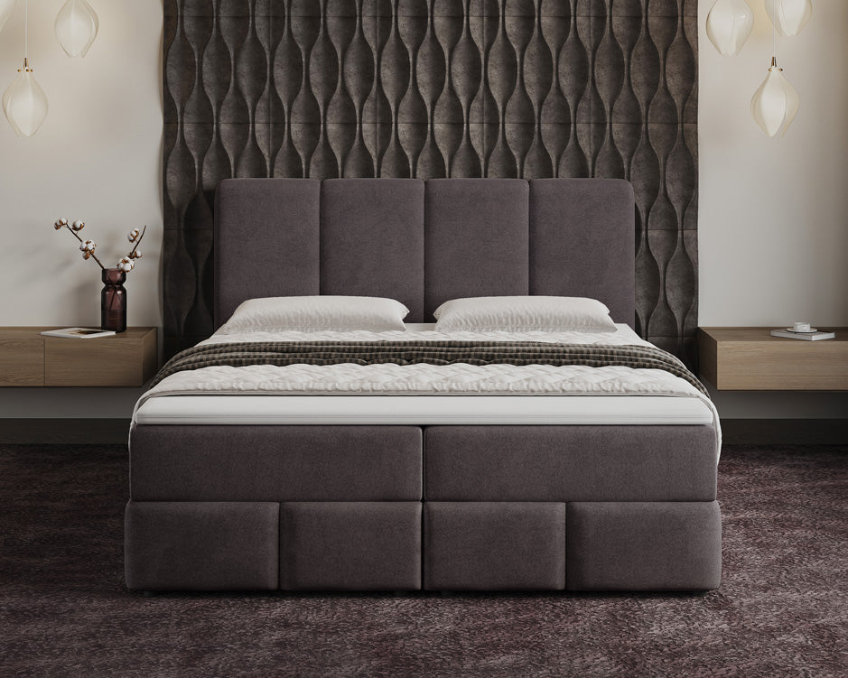 Boxspringbed Venetië Fluweel met opbergruimte