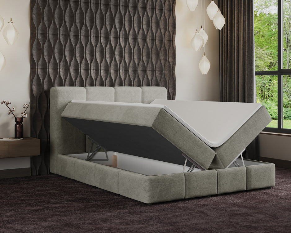 Boxspringbed Venetië Fluweel met opbergruimte
