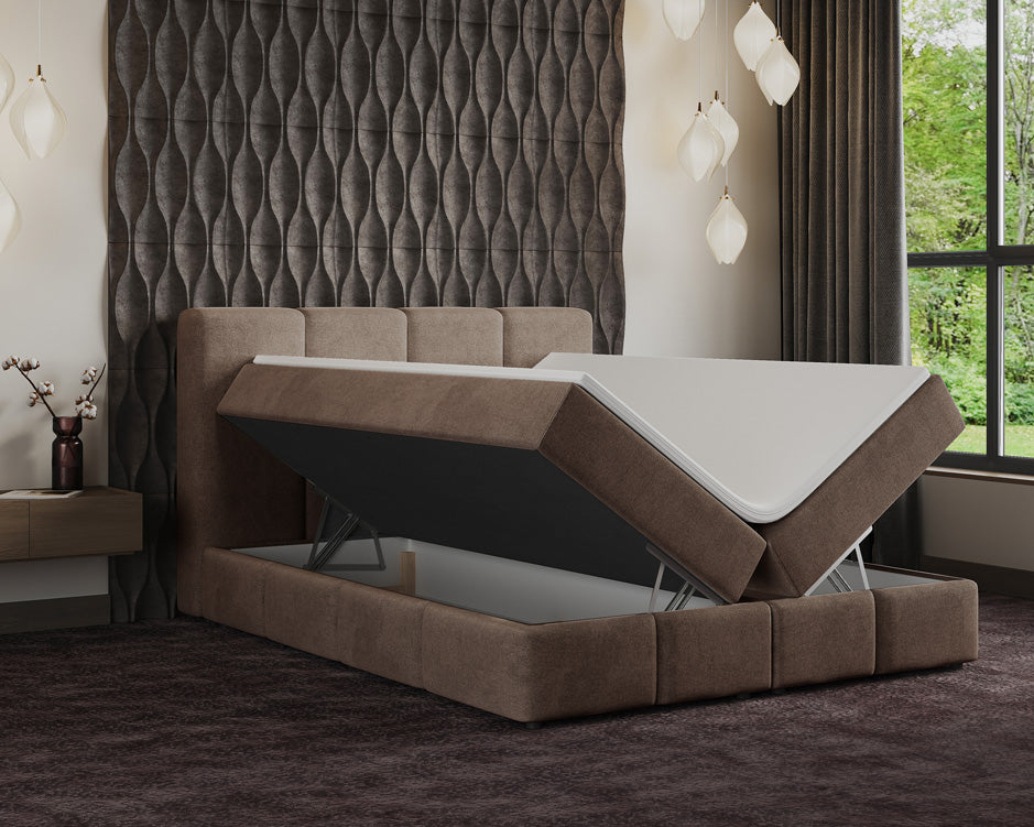 Boxspringbed Venetië Fluweel met opbergruimte