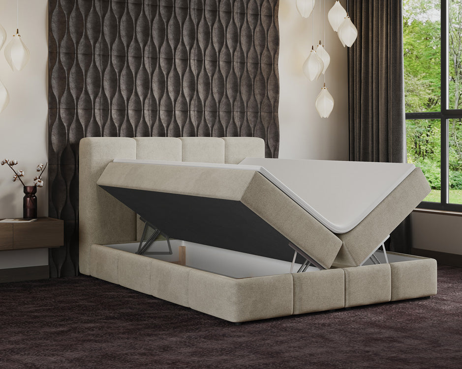 Boxspringbed Venetië Fluweel met opbergruimte