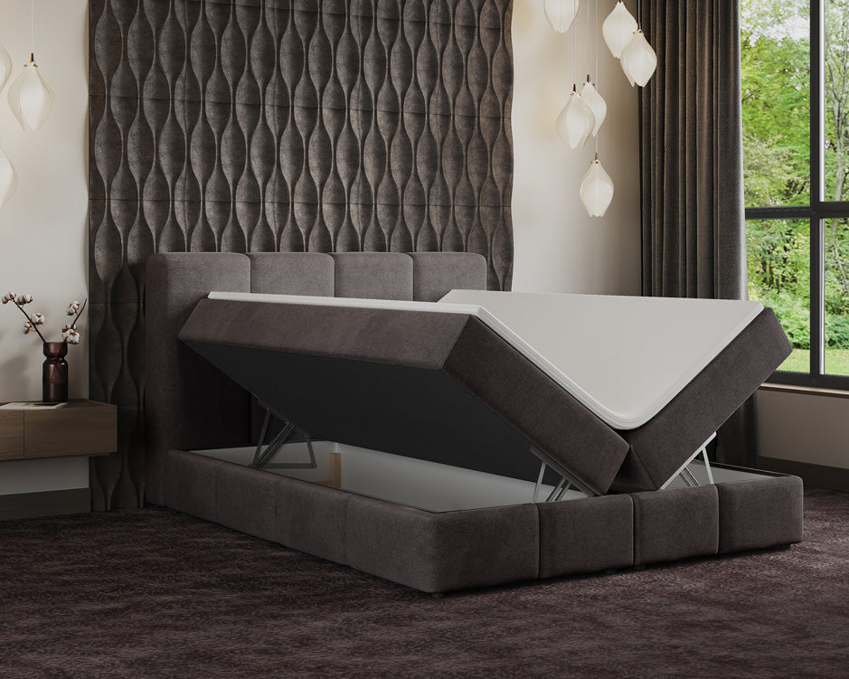 Boxspringbed Venetië Fluweel met opbergruimte