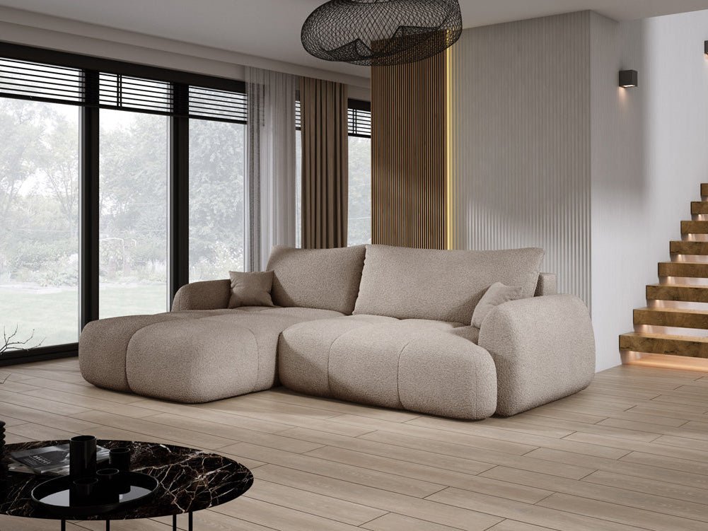 Designer L-bank Coco in Bouclé