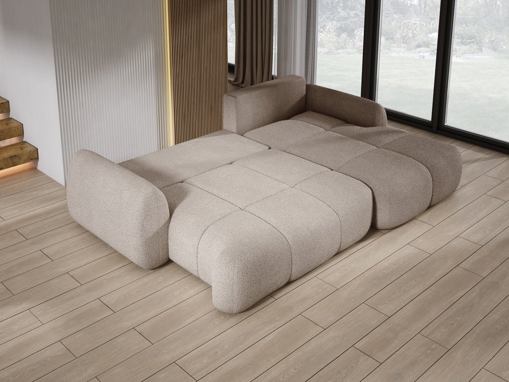 Designer L-bank Coco in Bouclé