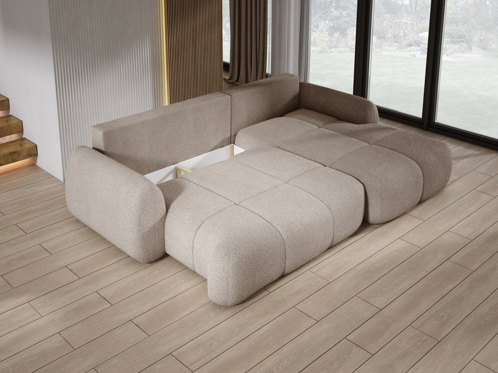 Designer L-bank Coco in Bouclé